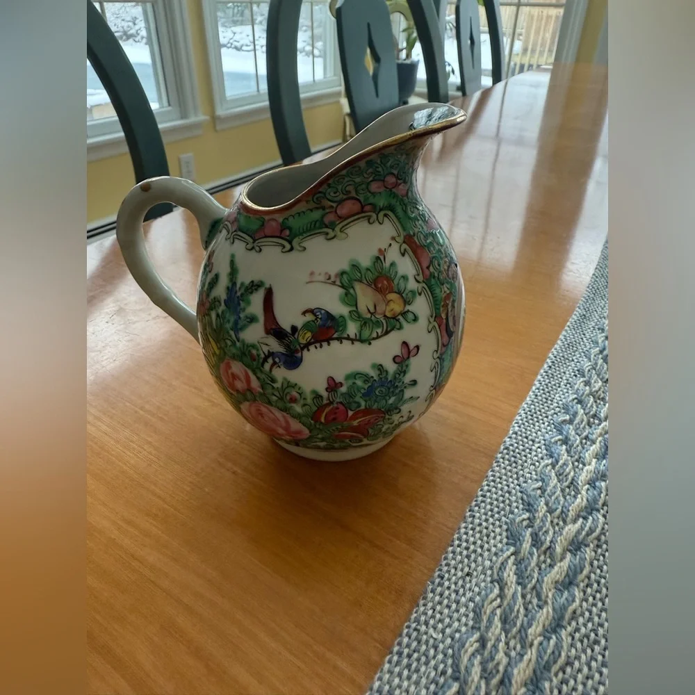 Antique Chinese ExportFamille Rose Medallion Tea Set - Set of 3